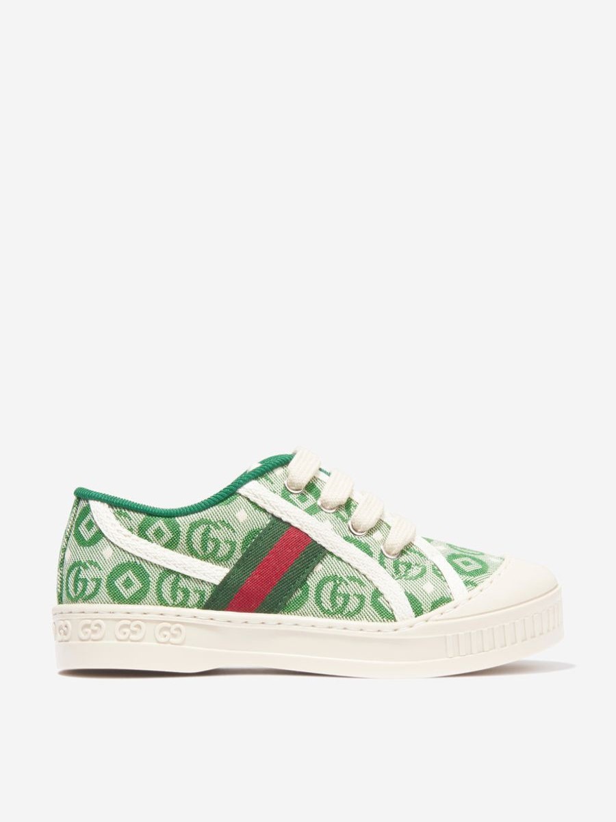 Girls Gucci Kids Sneakers | Kids Tennis 1977 Trainers In Green