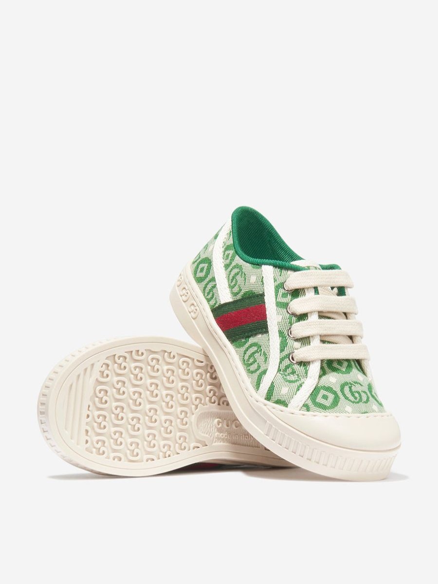 Girls Gucci Kids Sneakers | Kids Tennis 1977 Trainers In Green