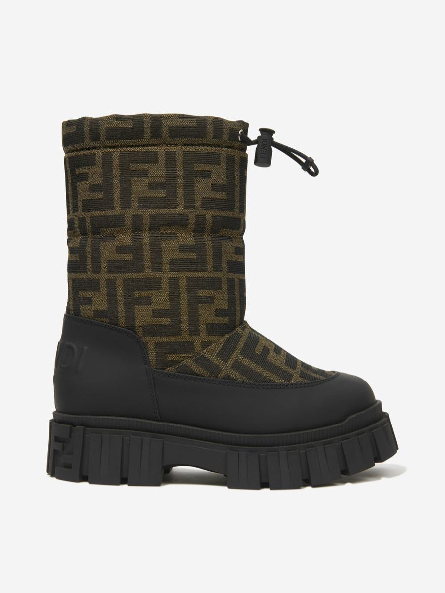 Teen Fendi Kids Footwear | Fendi Kids - Kids Ff Logo Snow Boots | Childsplay Clothing