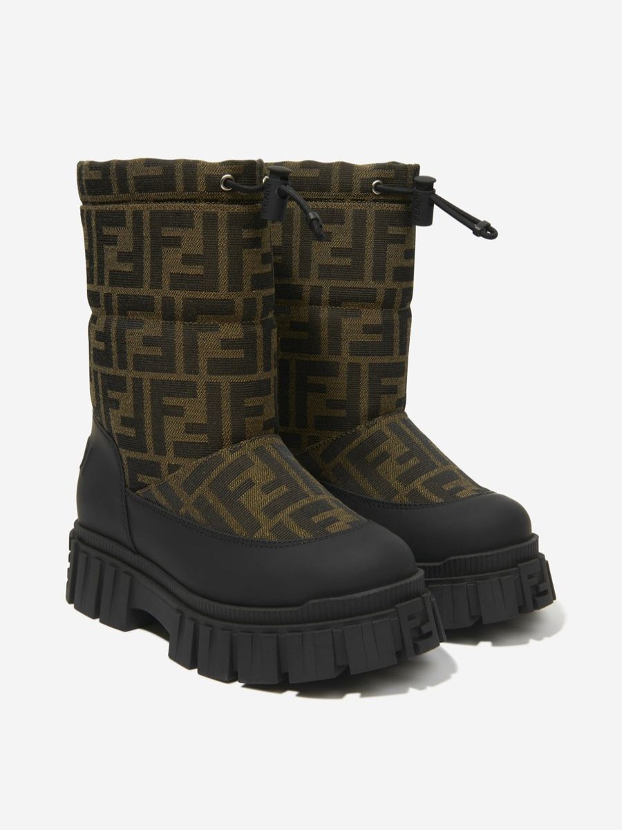 Teen Fendi Kids Footwear | Fendi Kids - Kids Ff Logo Snow Boots | Childsplay Clothing