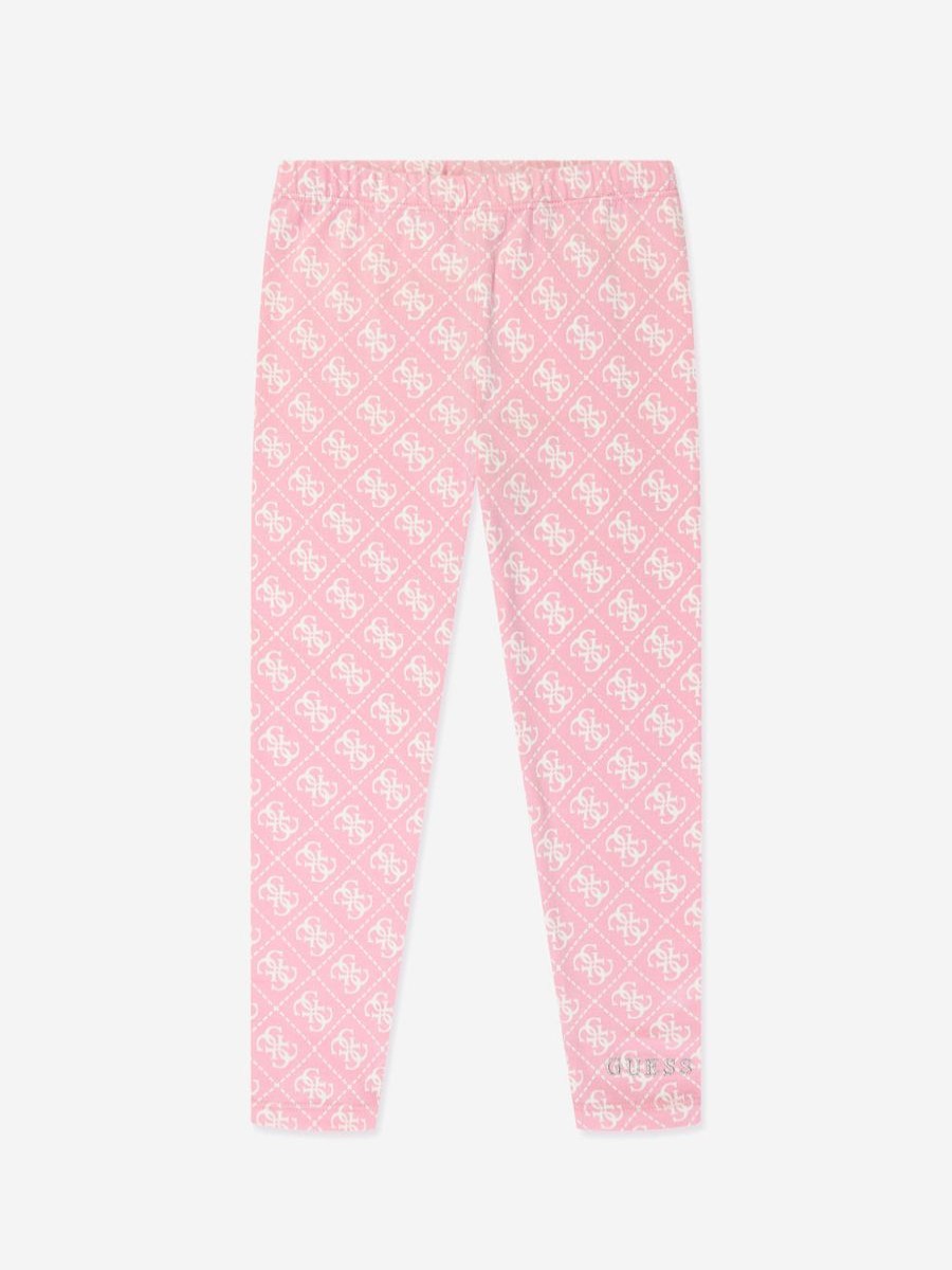 Girls Guess Leggings | Girls 4G Logo Leggings In Pink