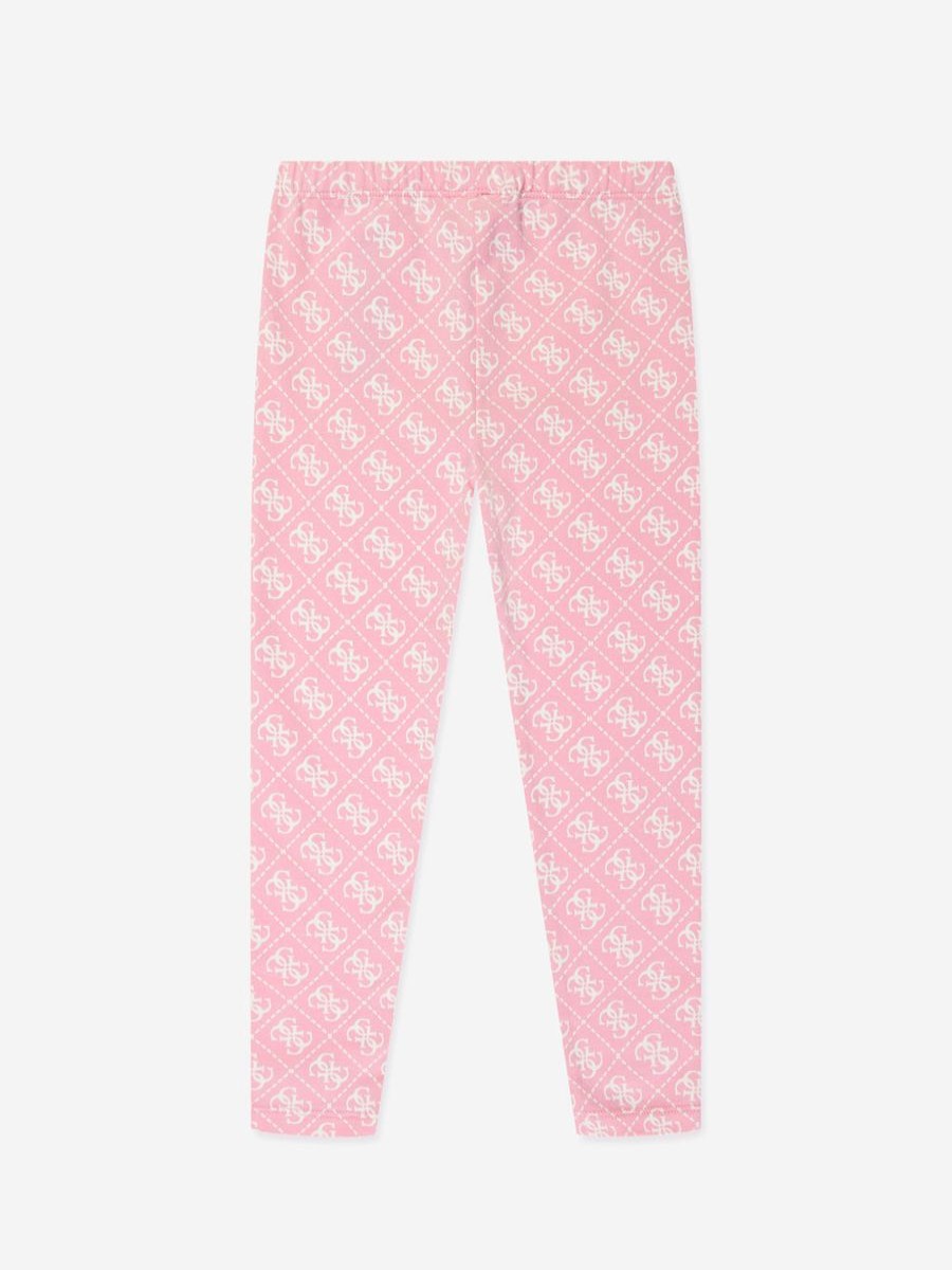 Girls Guess Leggings | Girls 4G Logo Leggings In Pink