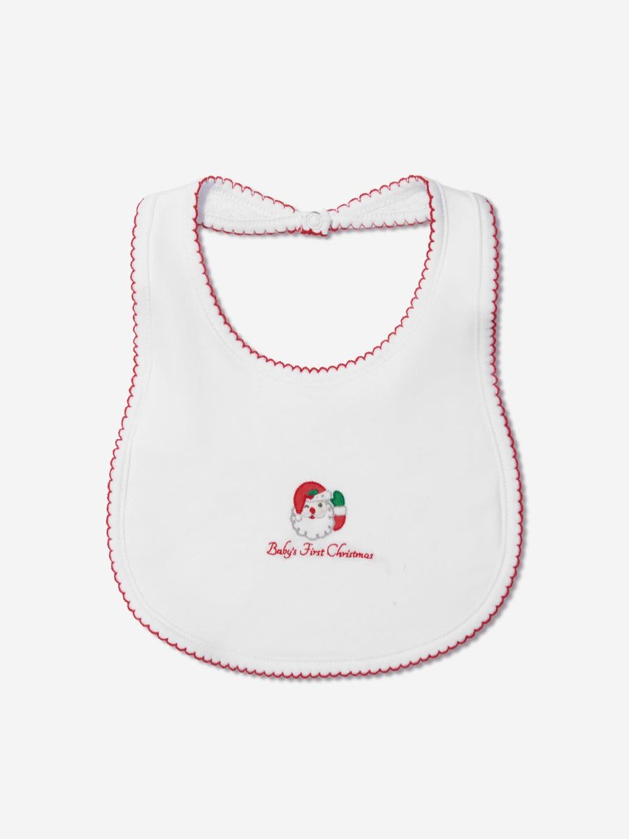 Baby Magnolia Baby Bottles, Dummies & Bibs | Baby Winking Santa Embroidered Hat In White