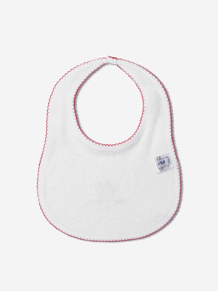 Baby Magnolia Baby Bottles, Dummies & Bibs | Baby Winking Santa Embroidered Hat In White