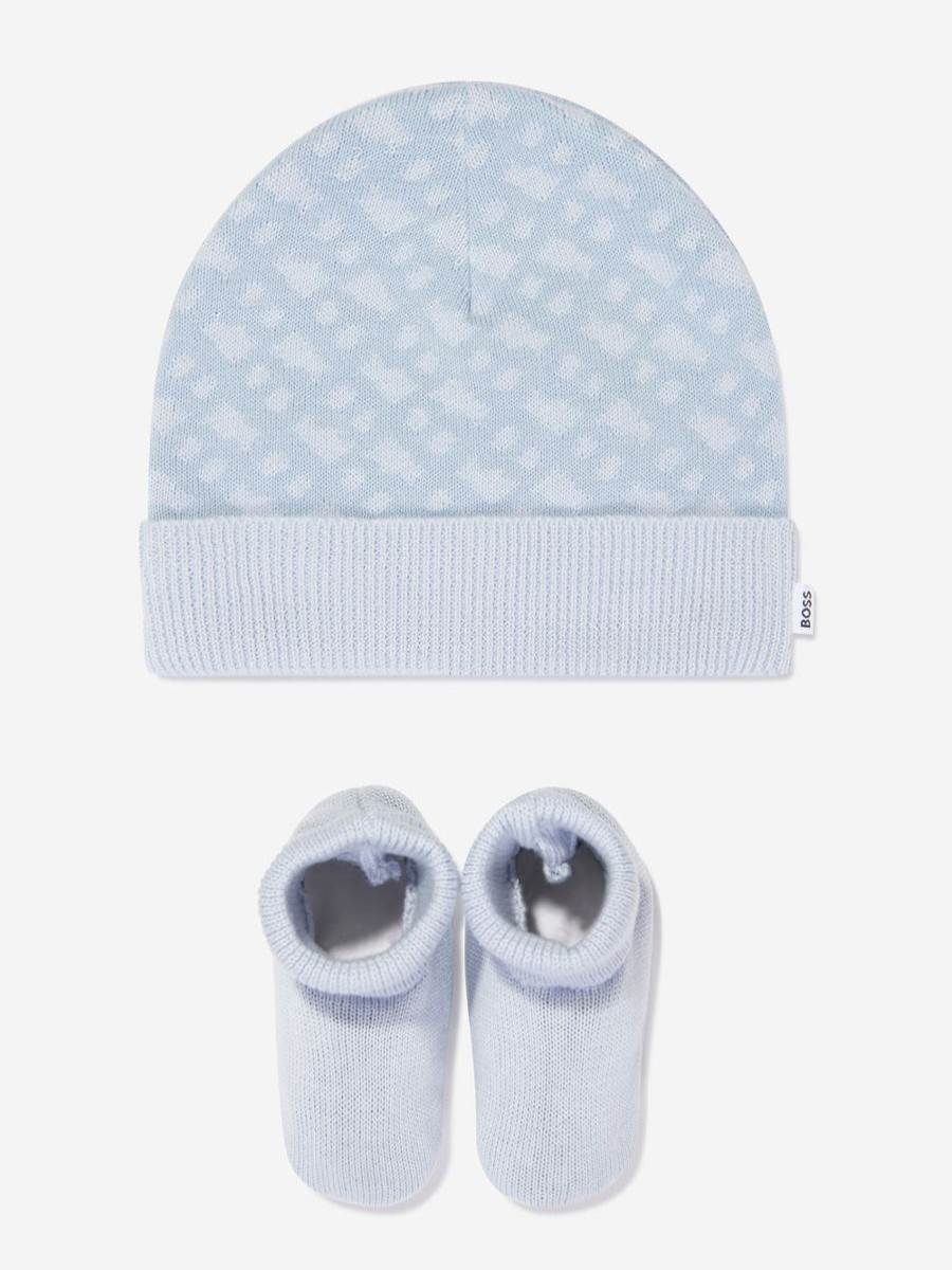 Baby BOSS Socks & Tights | Baby Boys Hat & Slipper Socks Gift Set In Blue