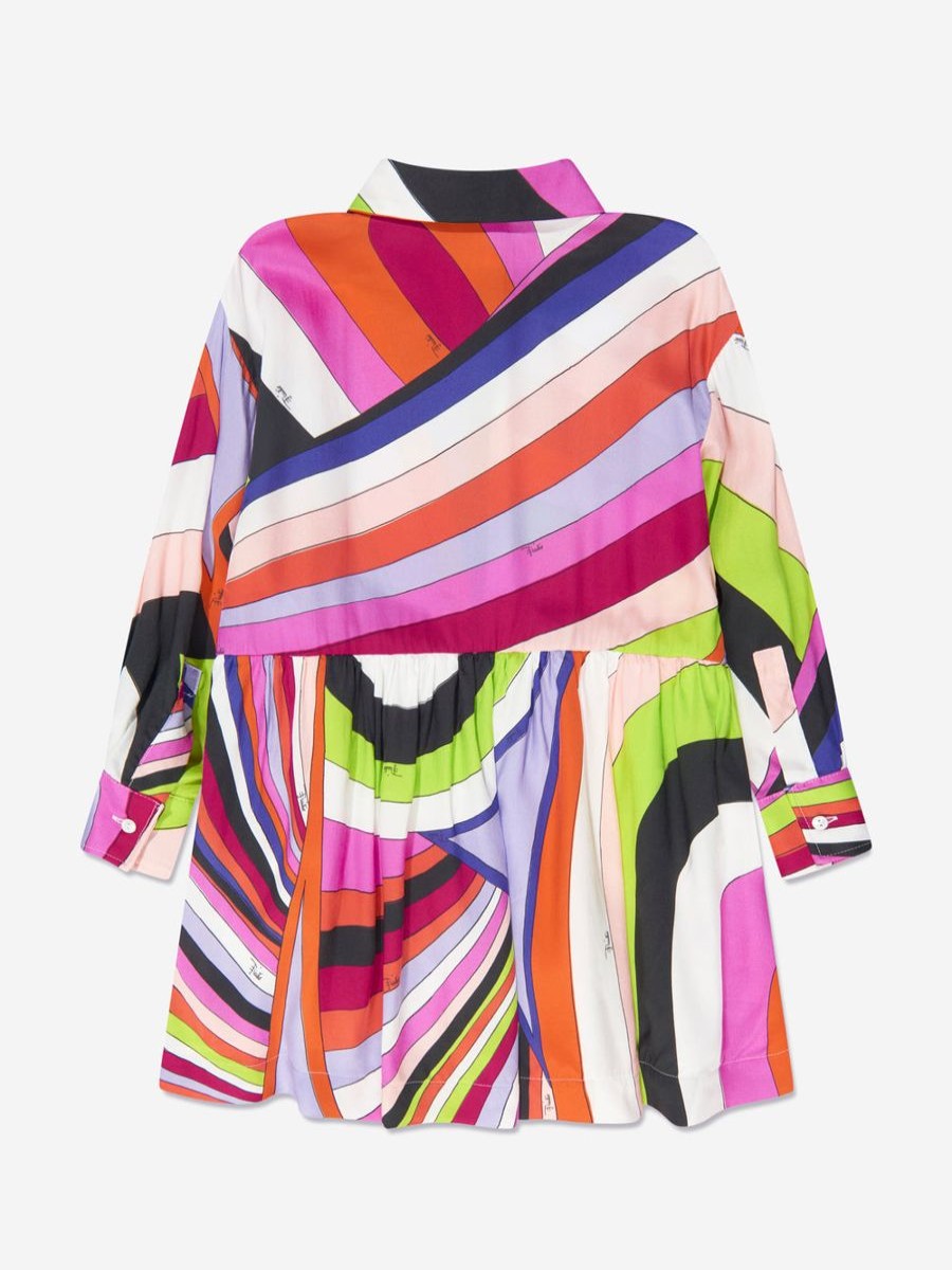 Teen Emilio Pucci Sweatshirts & Hoodies | Girls Iride Print Shirt Dress In Multicolour