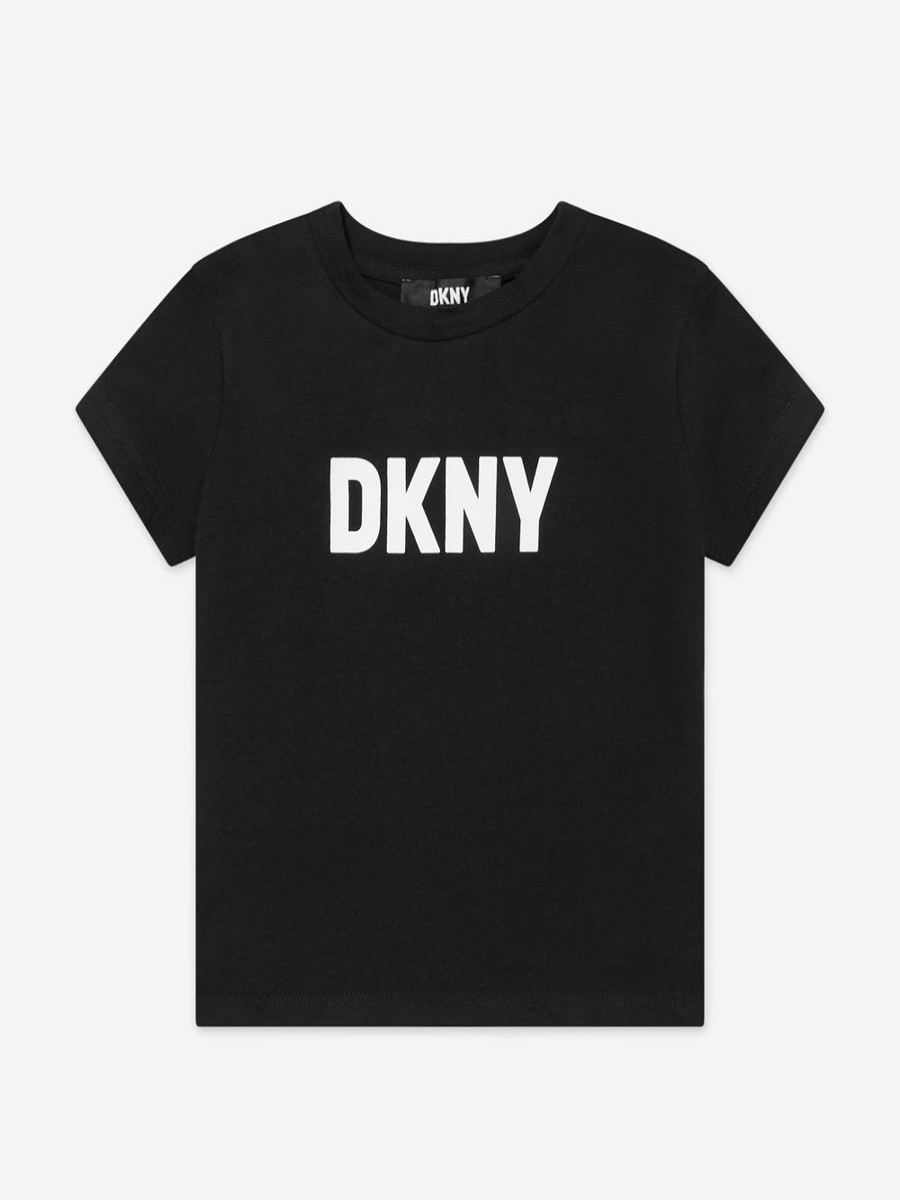 Girls DKNY Tops & T-Shirts | Girls Logo T-Shirt In Black