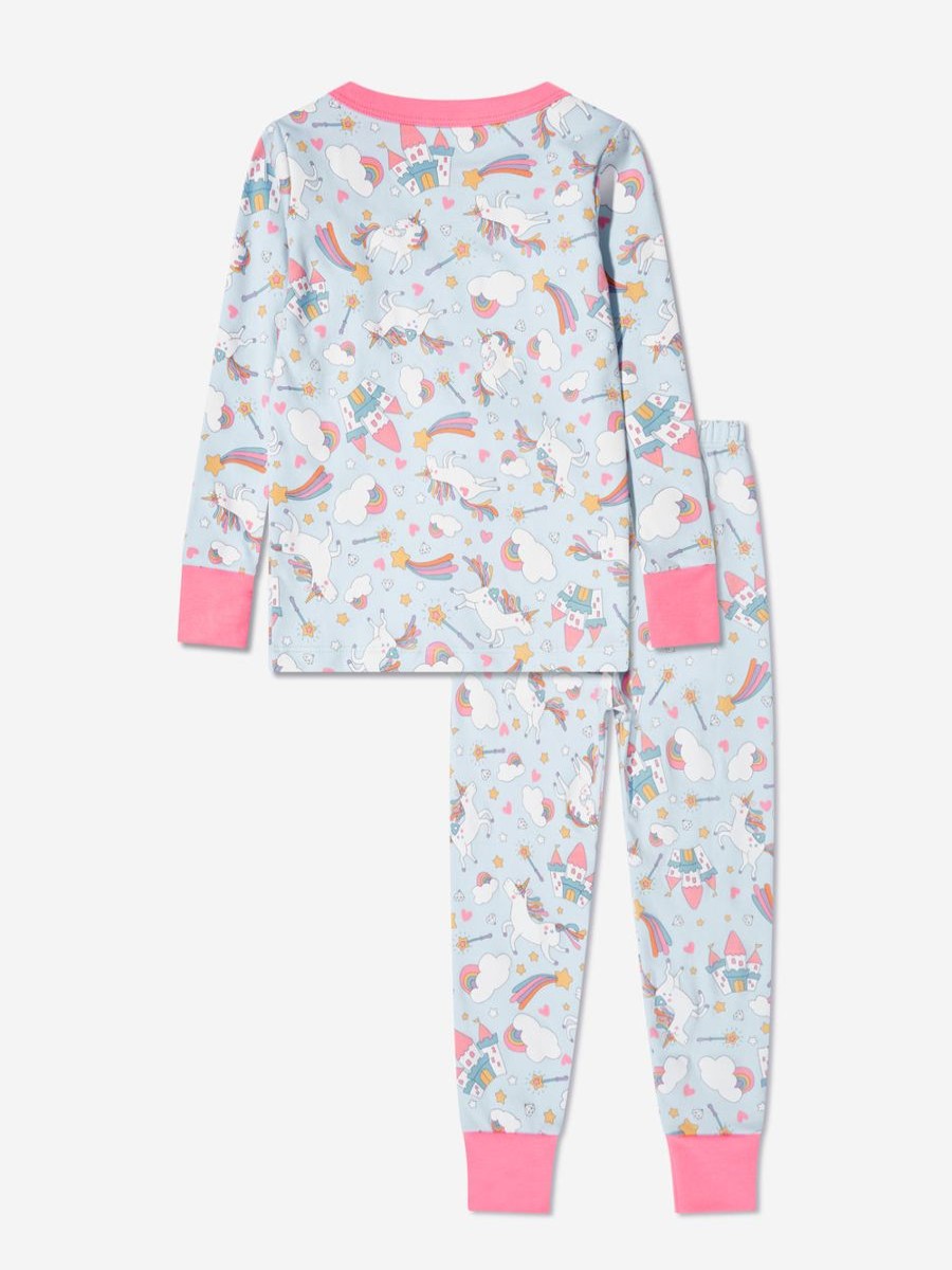 Girls Magnolia Baby Nightwear & Pyjamas | Girls Dreamy Unicorns Long Pyjamas In Pink