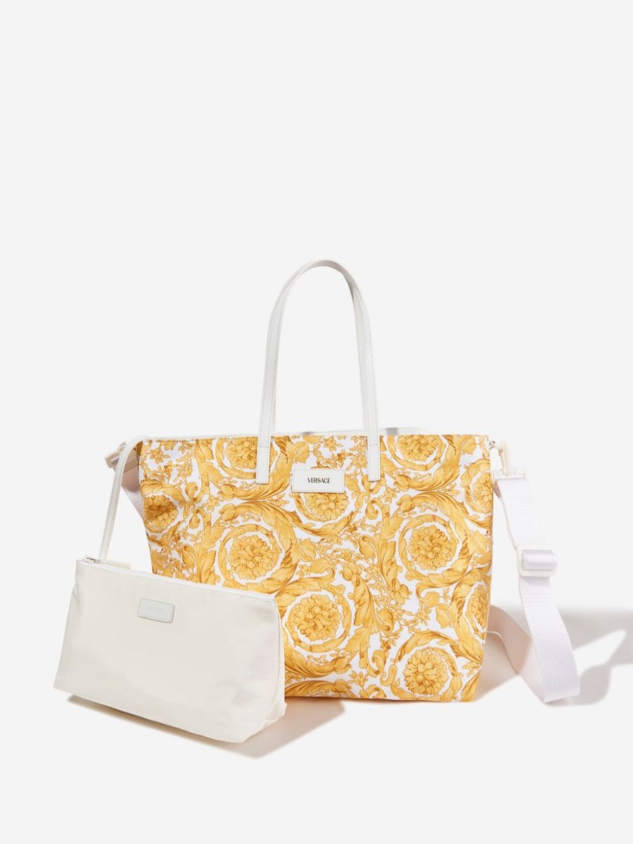 Baby Versace Changing Bags | Baby Barocco Tote Changing Bag In Gold