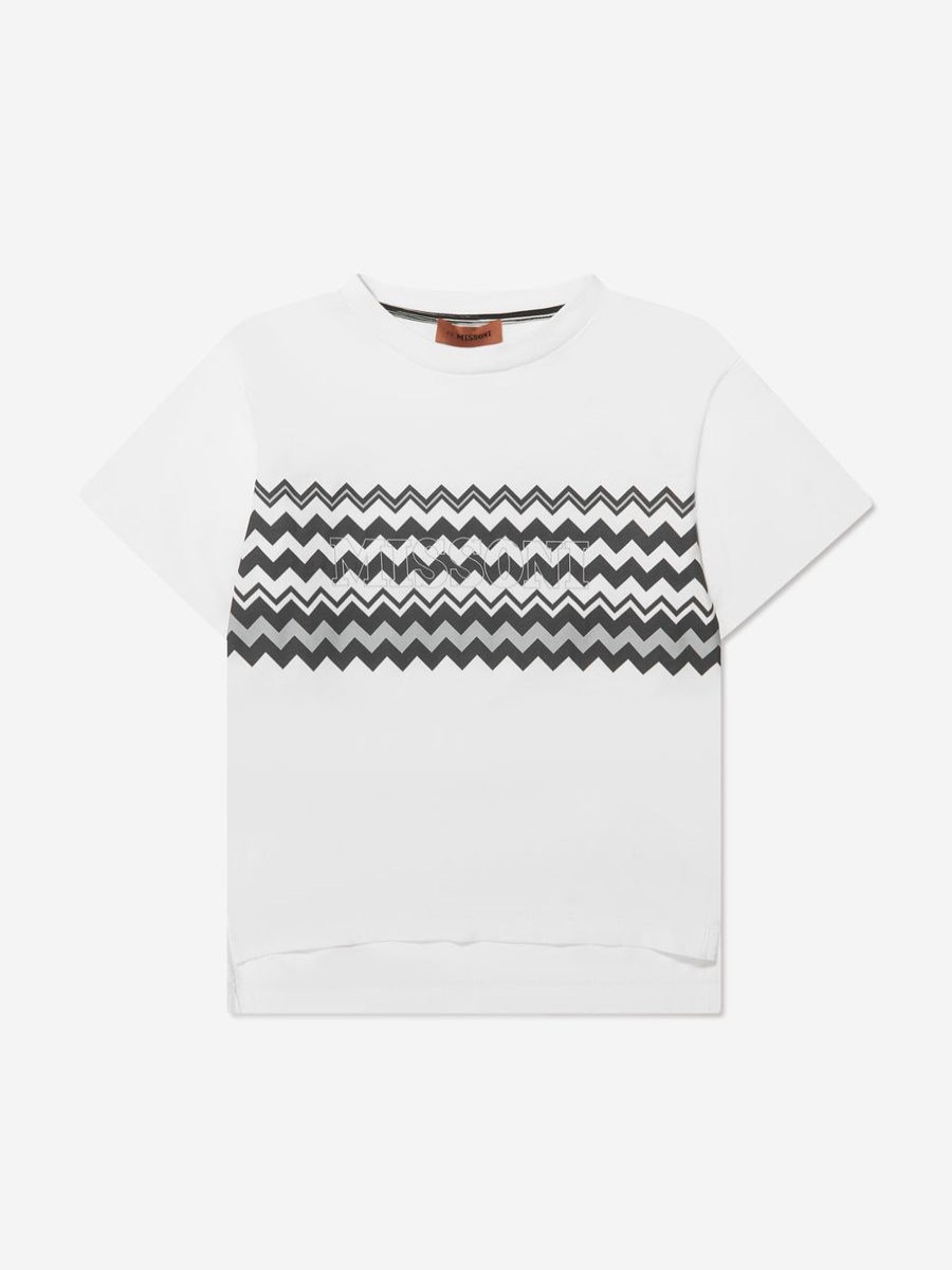 Teen Missoni Sweatshirts & Hoodies | Boys Zigzag T-Shirt In White