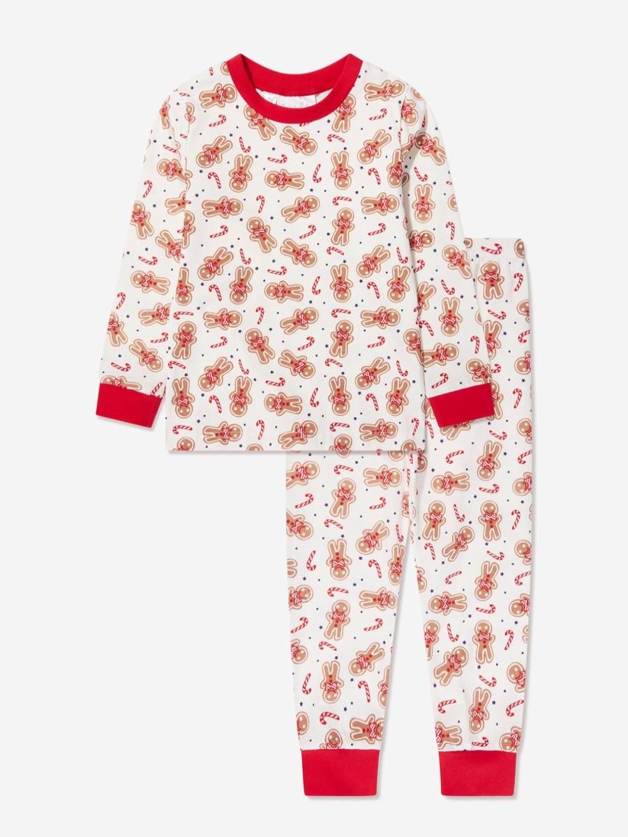 Girls Rachel Riley Nightwear & Pyjamas | Kids Gingerbread Pyjamas In White