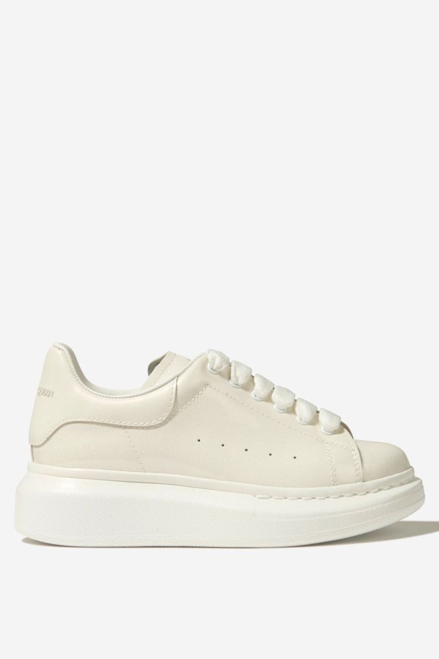 Teen Alexander McQueen Footwear | Alexander Mcqueen - Unisex Patent Leather Lace Up Trainers | Childsplay Clothing