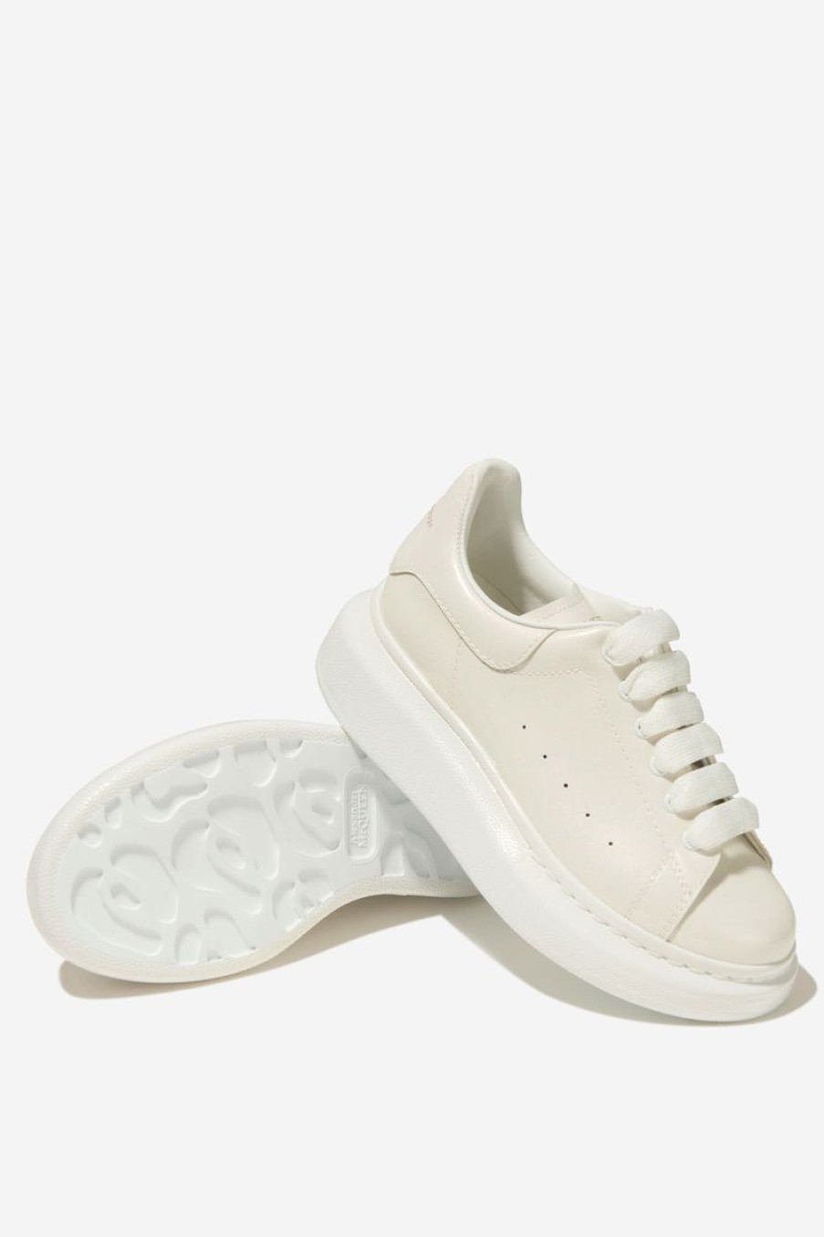 Teen Alexander McQueen Footwear | Alexander Mcqueen - Unisex Patent Leather Lace Up Trainers | Childsplay Clothing