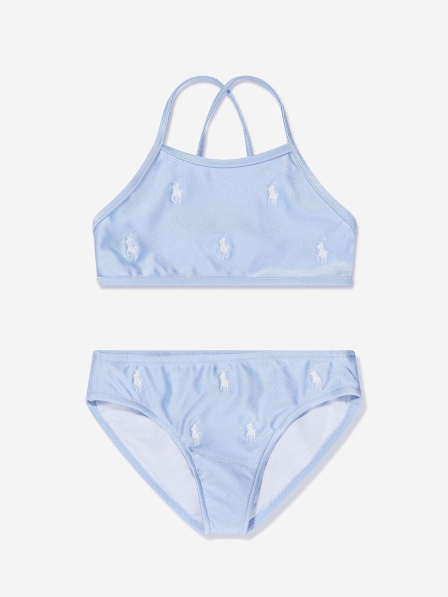 Teen Ralph Lauren Kids Swimwear | Girls Logo Bikini In Blue