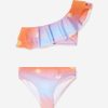 Teen Molo Swimwear | Girls Sun Print Nikkie Asymmetrical Bikini In Orange