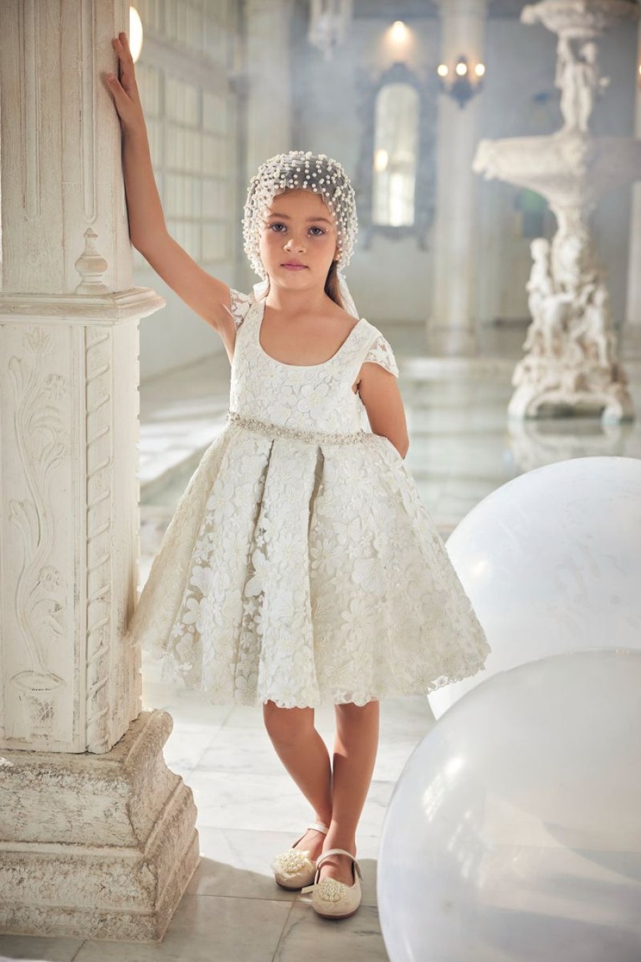 Teen Maison Ava Dresses | Girls Ariel Occasion Dress In Ivory