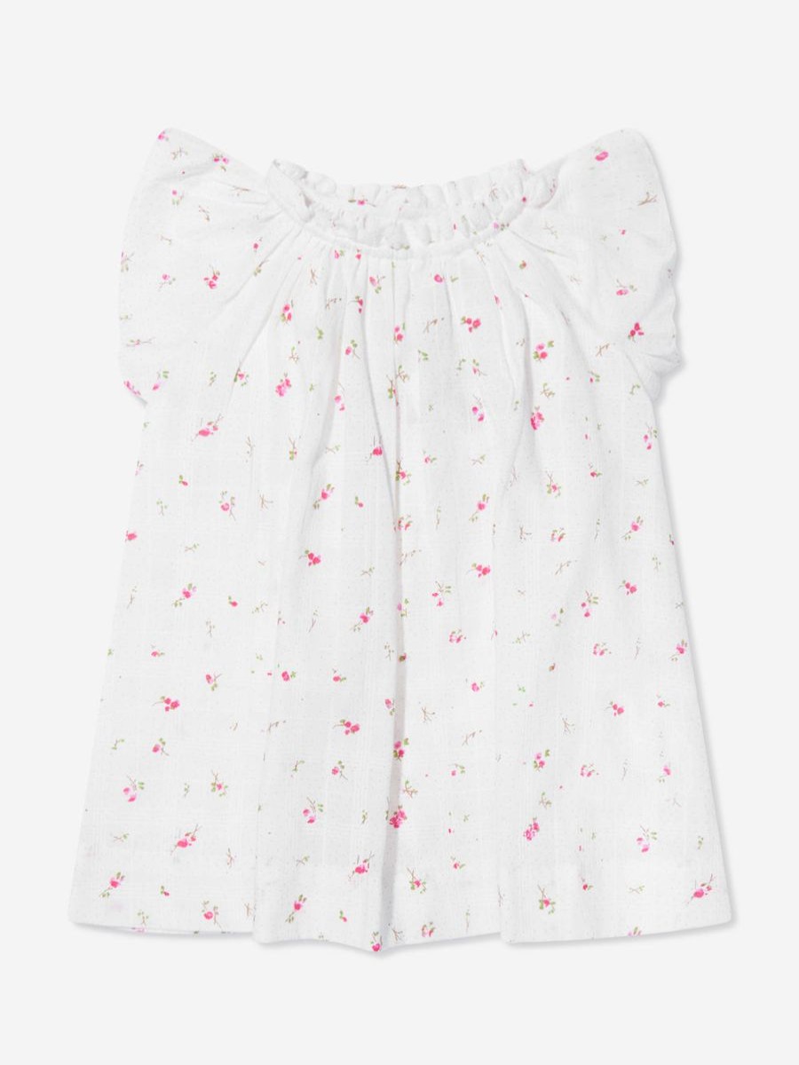 Baby Bonpoint Dresses | Baby Girls Cotton Flower Print Dress