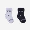 Baby BOSS Socks & Tights | Baby Boys 2 Pack Socks Set In Navy