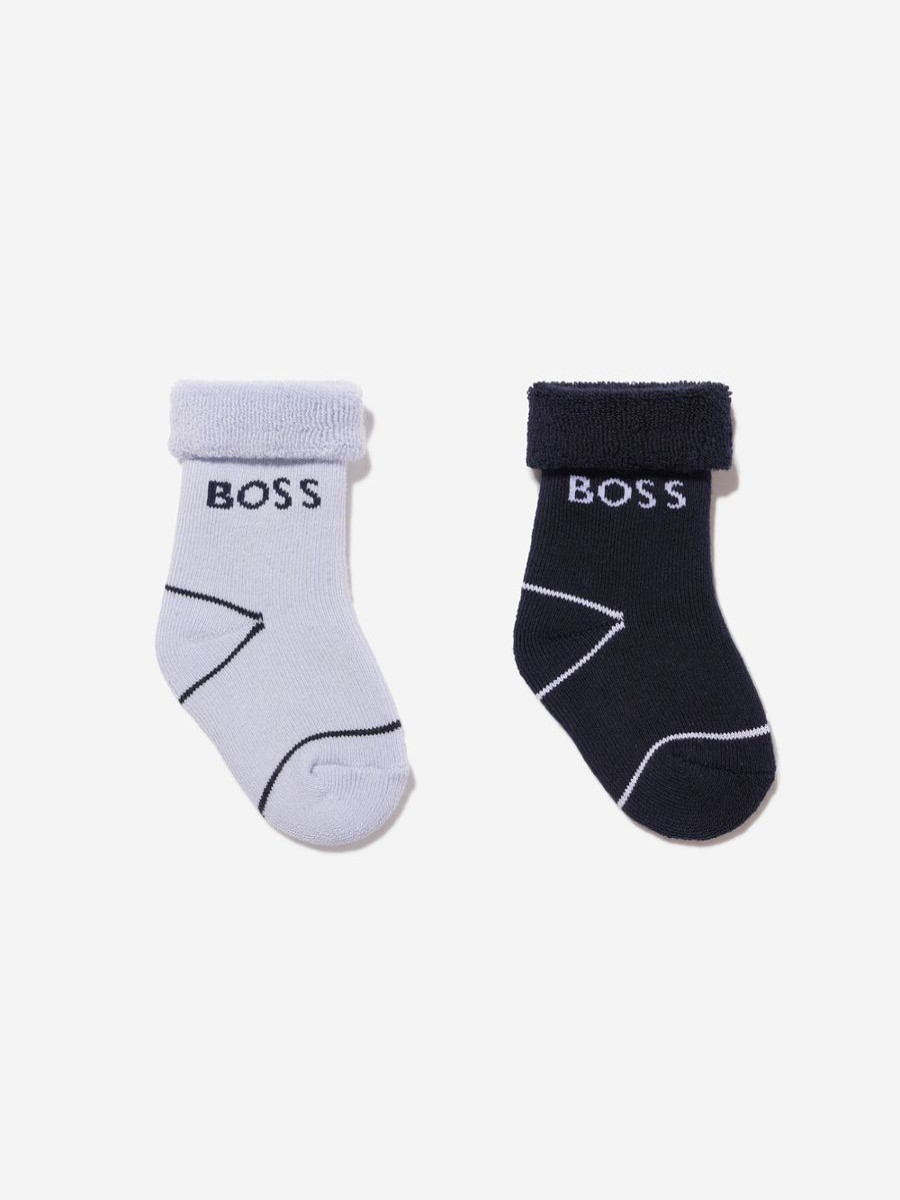 Baby BOSS Socks & Tights | Baby Boys 2 Pack Socks Set In Navy