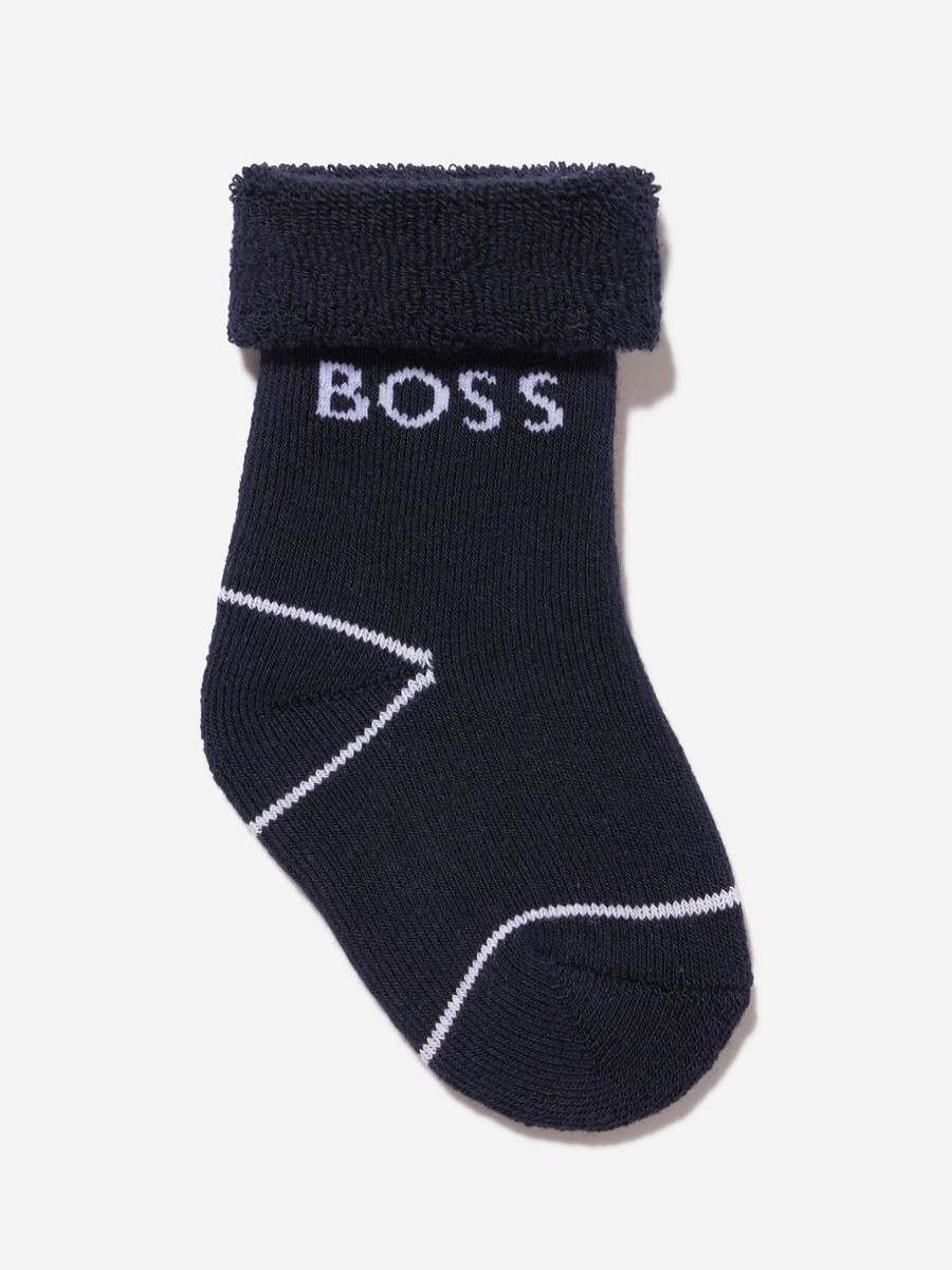 Baby BOSS Socks & Tights | Baby Boys 2 Pack Socks Set In Navy