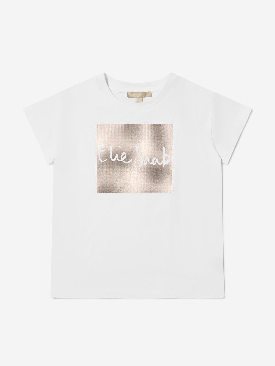 Girls Elie Saab Tops & T-Shirts | Girls Cotton Jersey Logo T-Shirt