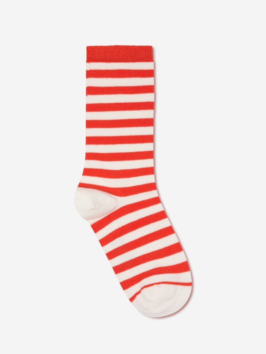 Girls Mini Rodini Socks & Tights | Girls Strawberries Sock Set (2 Pack) In Red