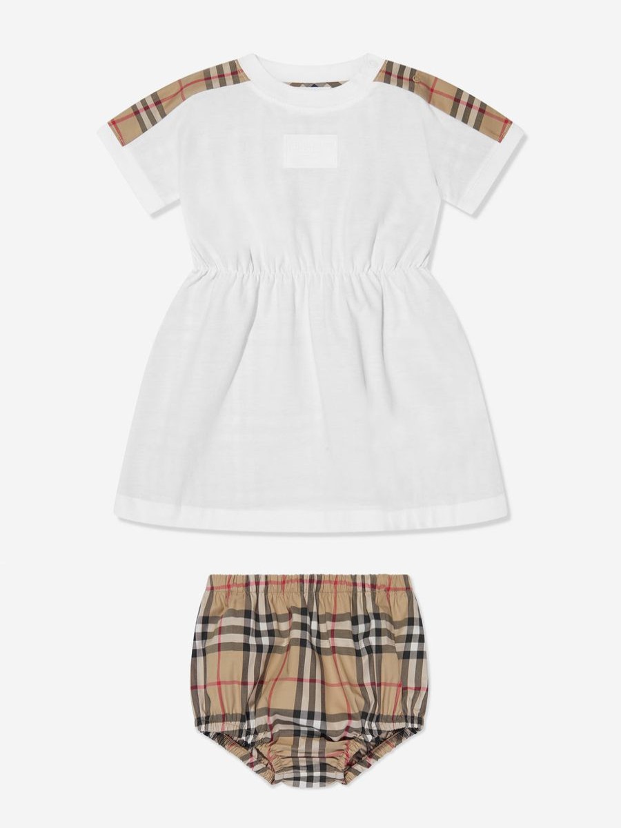 Baby Burberry Kids Dresses | Baby Girls Lenore Polo Dress In White