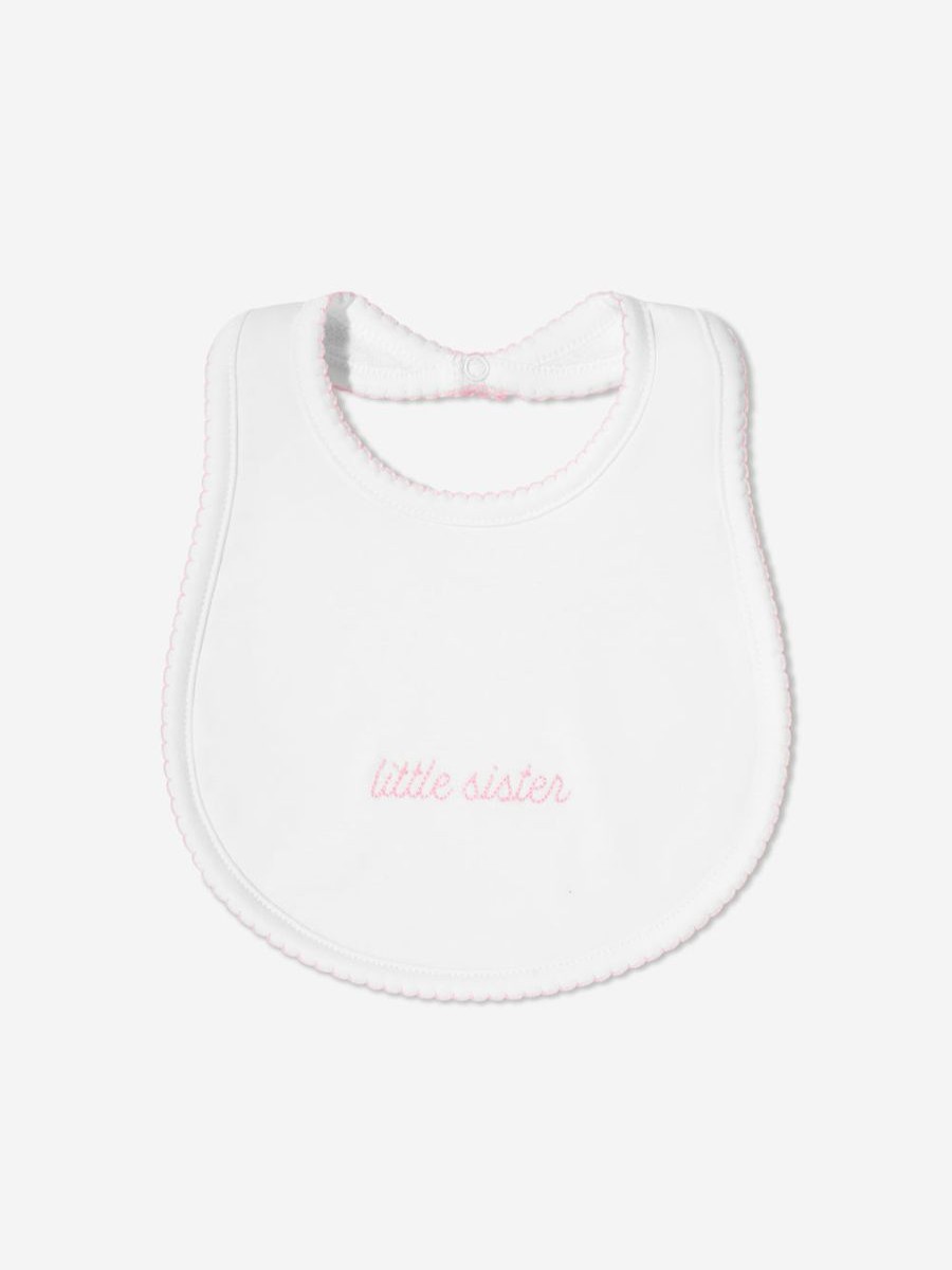 Baby Magnolia Baby Bottles, Dummies & Bibs | Baby Girls Little Sister Bib In White