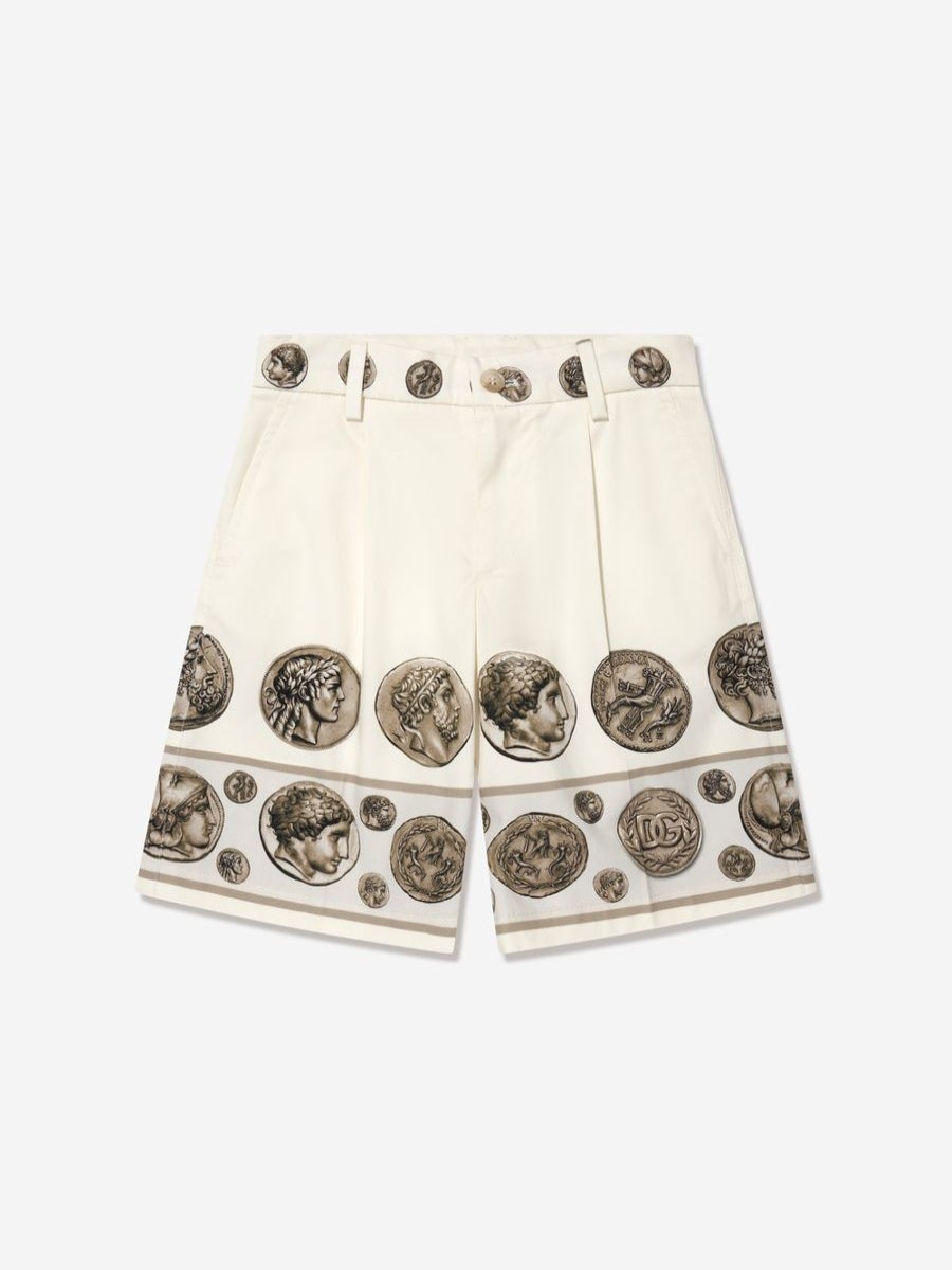 Teen Dolce & Gabbana Kids Shorts | Boys Bermuda Shorts In Ivory