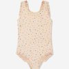 Girls Konges Slojd Swimwear | Girls Star Twinkle Swimsuit In Cream