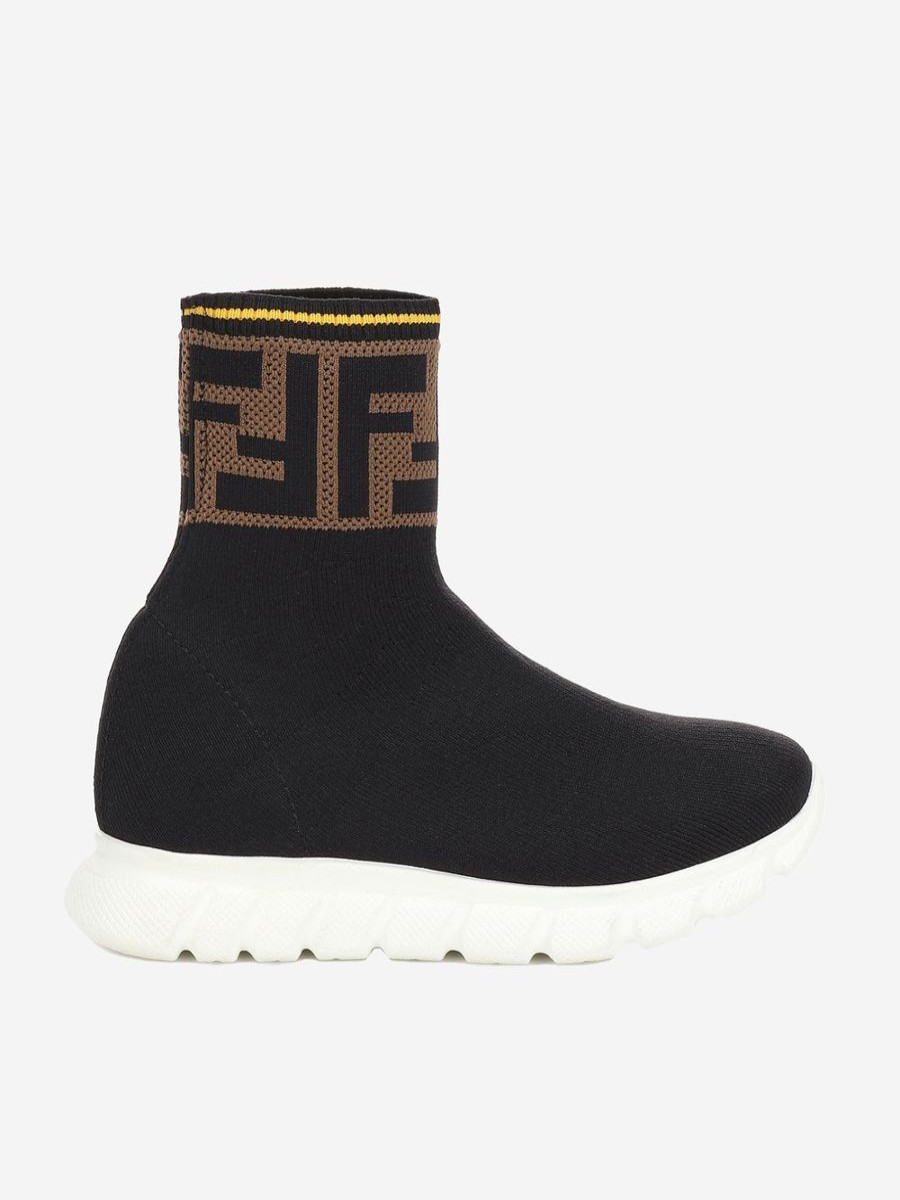 Girls Fendi Kids Sneakers | Fendi Kids - Kids Ff Logo Sock Trainers | Childsplay Clothing