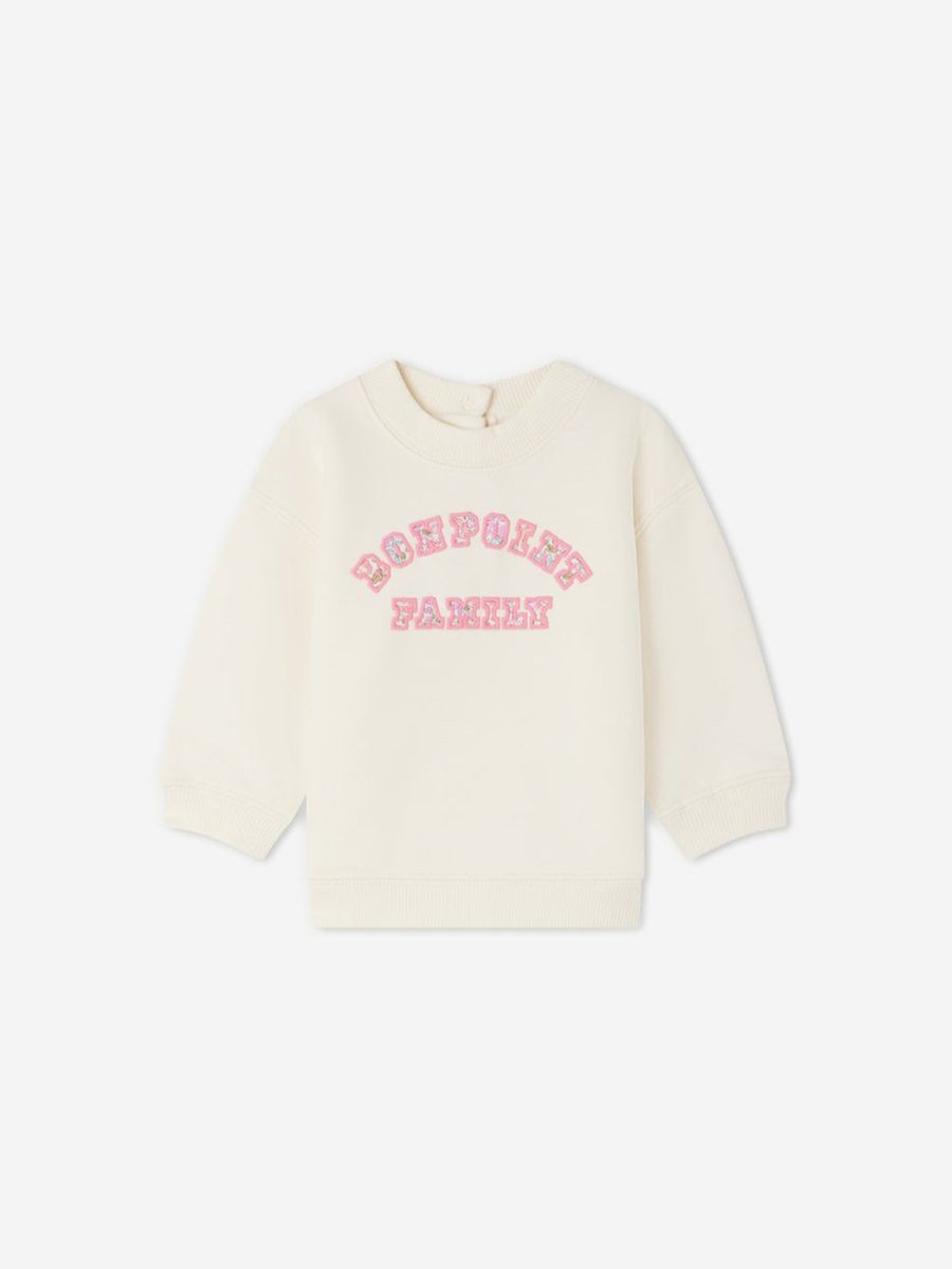 Baby Bonpoint Jumpers & Cardigans | Baby Girls Dahlia Sweatshirt In Ivory