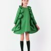 Teen Mama Luma Dresses | Girls Flared Ruffles Dress In Green