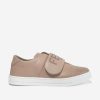 Girls Fendi Kids Sneakers | Kids Leather Logo Trainers In Beige