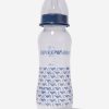 Baby Emporio Armani Bottles, Dummies & Bibs | Emporio Armani - Baby Boys Logo Print Bottle (Large) | Childsplay Clothing