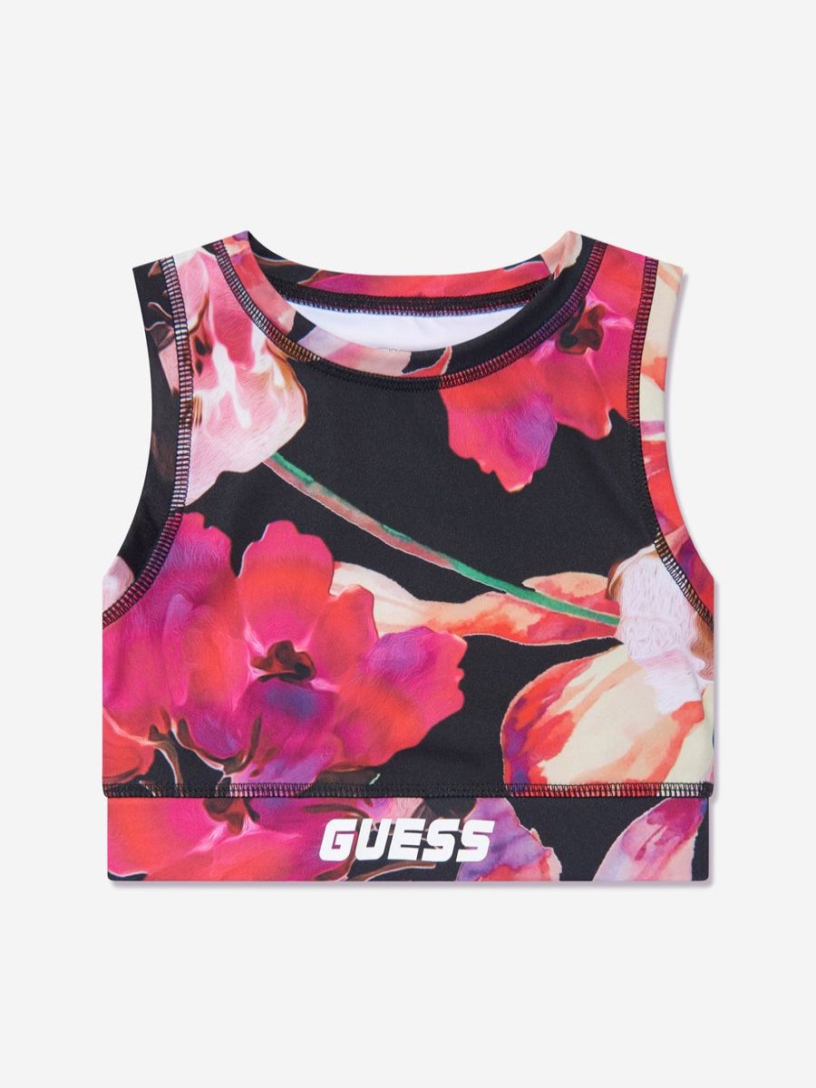 Girls Guess Tops & T-Shirts | Guess - Girls Branded Sports Top In Pink | Childsplay Clothing