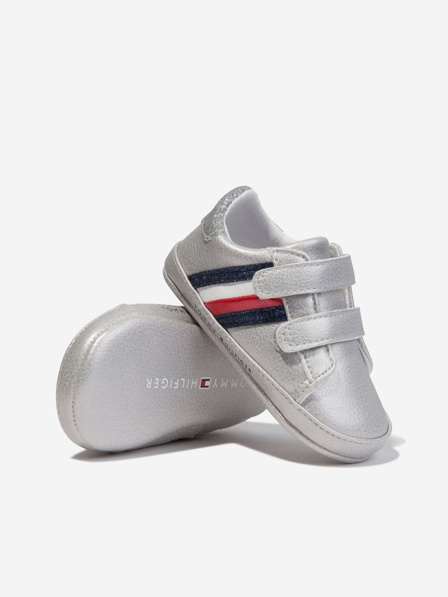 Girls Tommy Hilfiger Sneakers | Baby Girls Striped Velcro Trainers