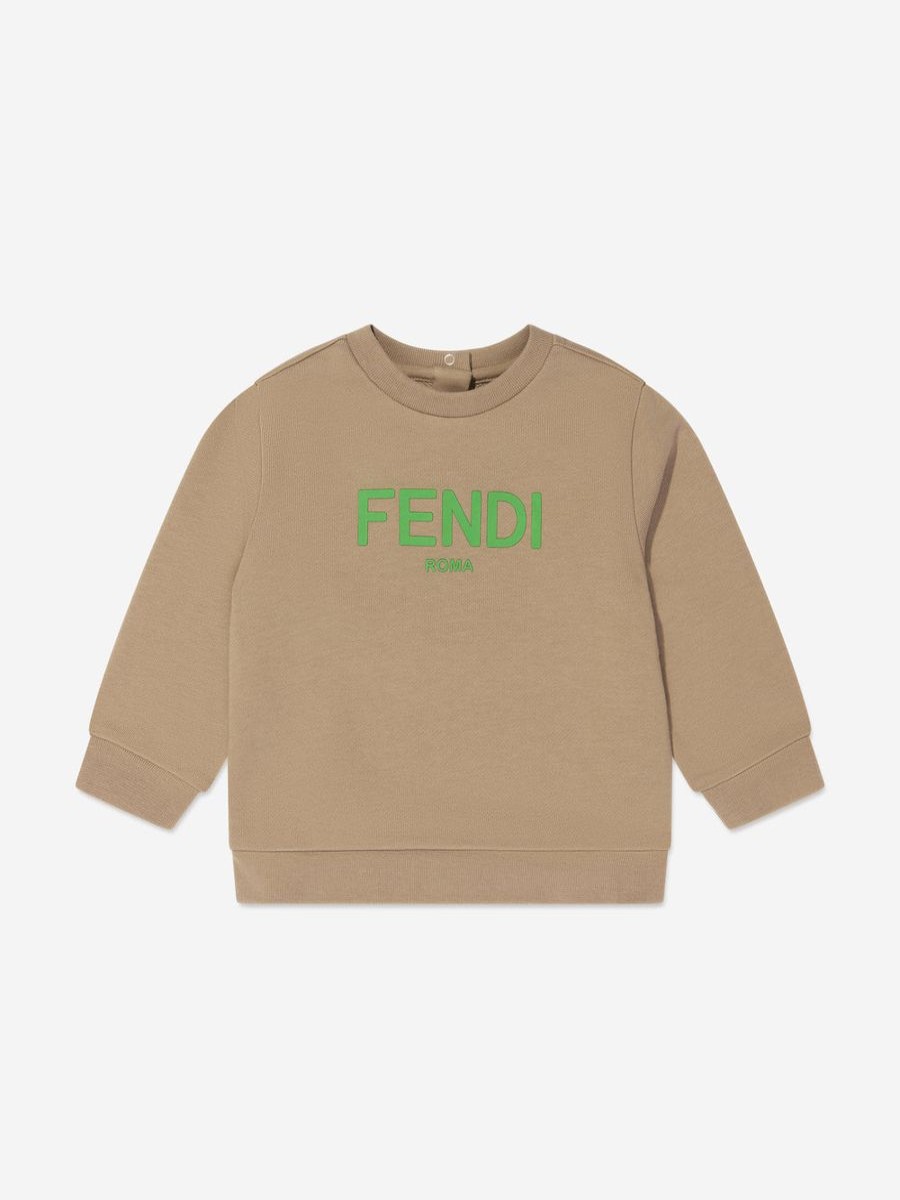 Baby Fendi Kids Sweatshirts & Hoodies | Baby Logo Sweatshirt In Beige