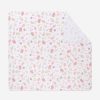 Baby Magnolia Baby Blankets | Baby Girls Sweet Gingerbread Swaddle Blanket In White