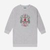 Teen KENZO KIDS Dresses | Girls Embroidered Sweater Dress In Grey