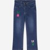 Girls Aigner Jeans | Girls Embroidered Flared Jeans In Blue