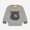 Girls The Bonnie Mob Jumpers & Cardigans | Kids Bear Cashmere Knit Jumper In Grey