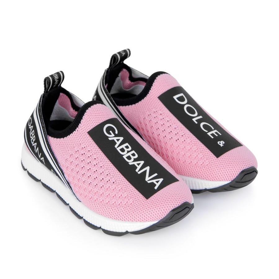 Teen Dolce & Gabbana Kids Footwear | Girls Logo Slip-On Trainers