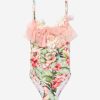 Girls Selini Action Swimwear | Girls Floral Swimsuit In Multicolour