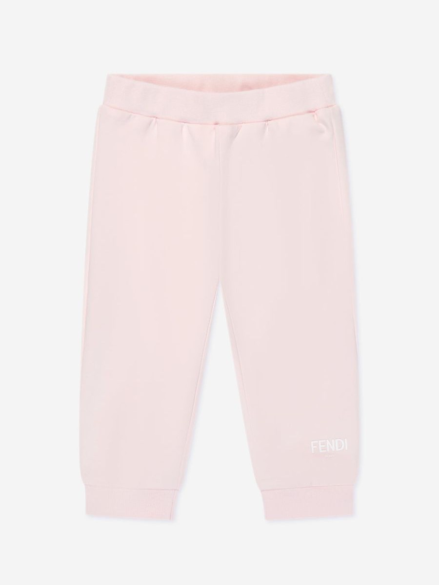 Baby Fendi Kids Sweatpants | Baby Girls Logo Joggers In Pink