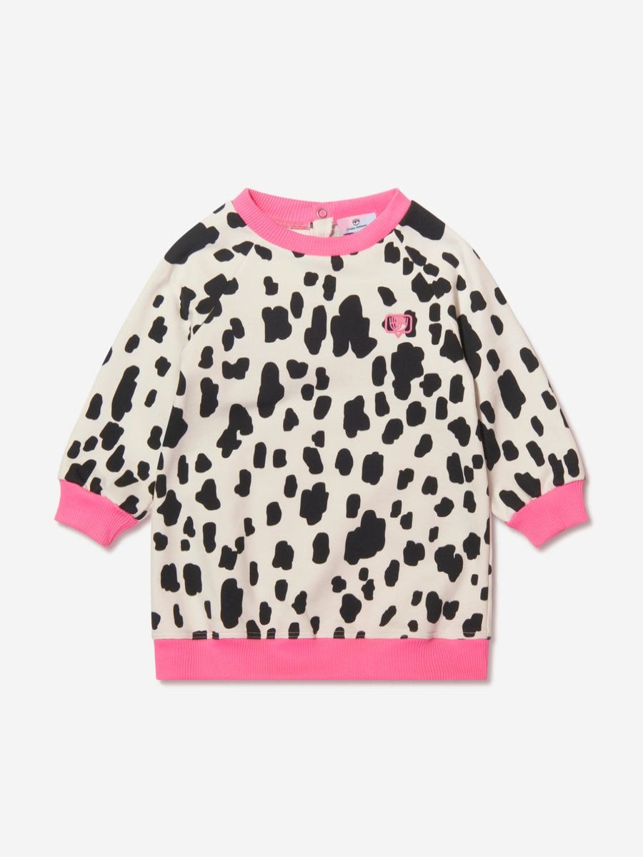 Baby Chiara Ferragni Dresses | Chiara Ferragni - Baby Girls Dalmation Sweater Dress | Childsplay Clothing