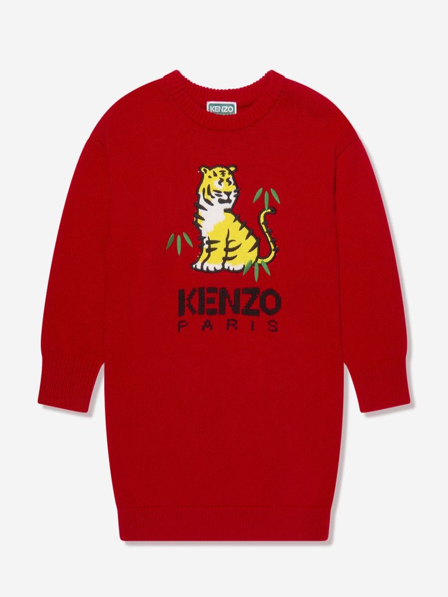 Teen KENZO KIDS Dresses | Girls Knitted Kotora Dress In Red