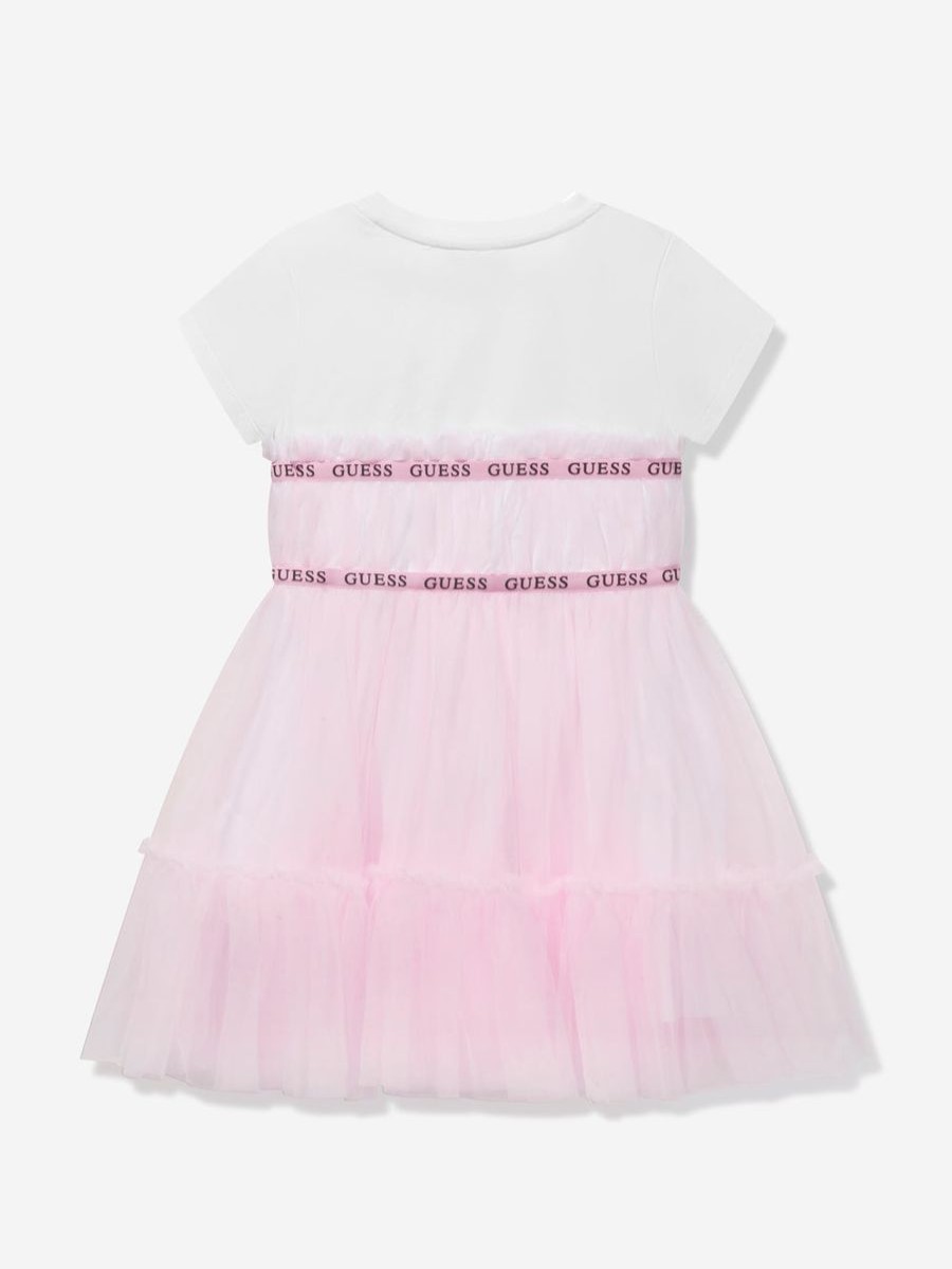 Teen Guess Dresses | Girls Jersey And Tulle Dress In Pink