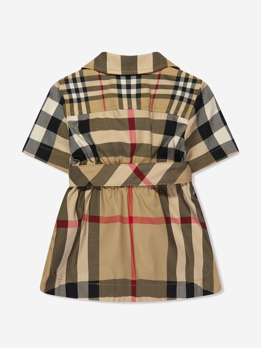 Baby Burberry Kids Dresses | Baby Girls Mini Clotilde Check Dress In Beige