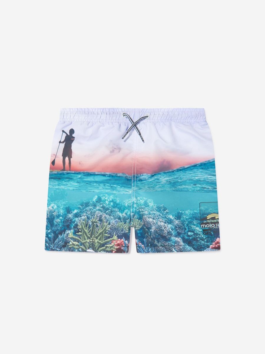 Baby Molo Swimwear | Boys Ocean Explore Niko Swim Shorts In Multicolour